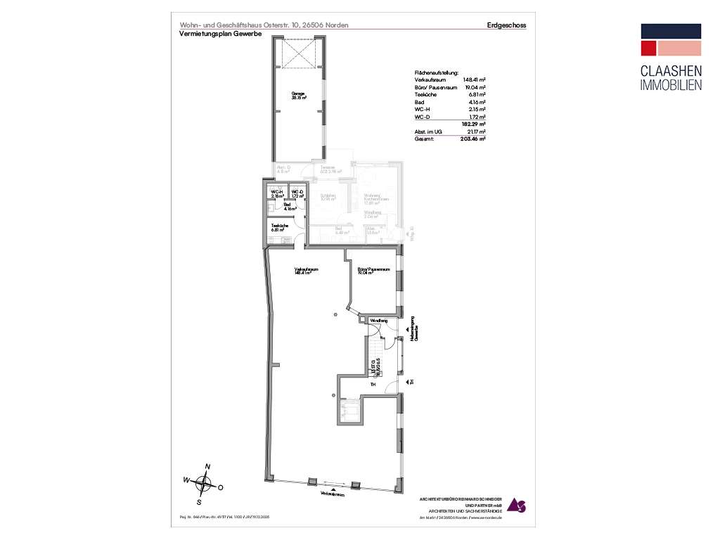 Grundriss Gewerbefläche