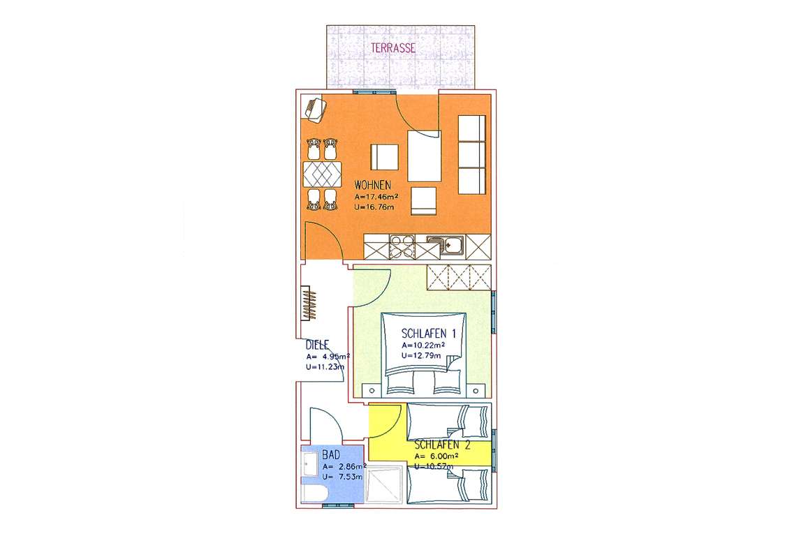 Grundriss Wohnung 8